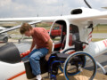 Able-Flight-Student-accessing-a-craft-from-a-wheelchair