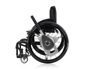 NuDrive Air on a wheelchair