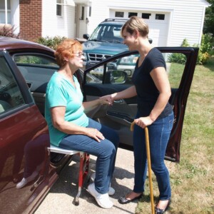Woman using a Slide 'n Glide